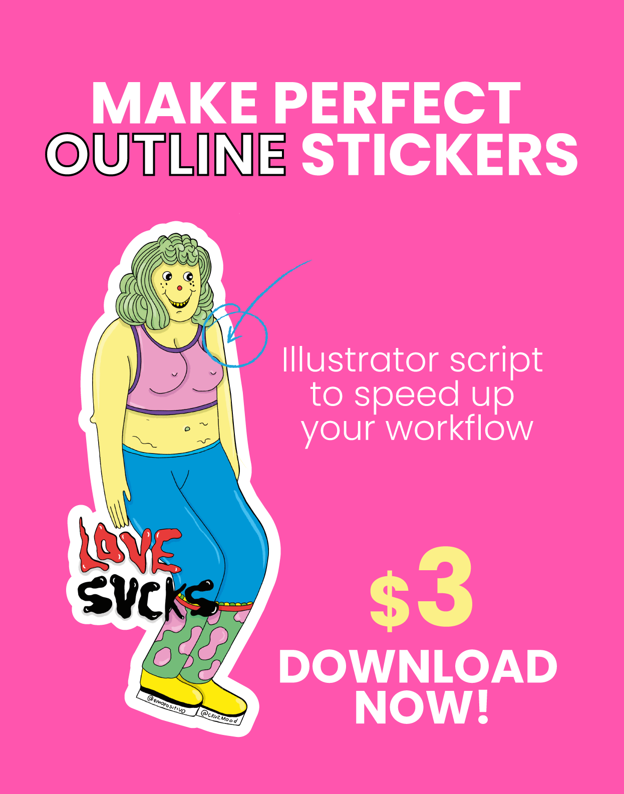 Illustrator Script | Outline Stickers Tool