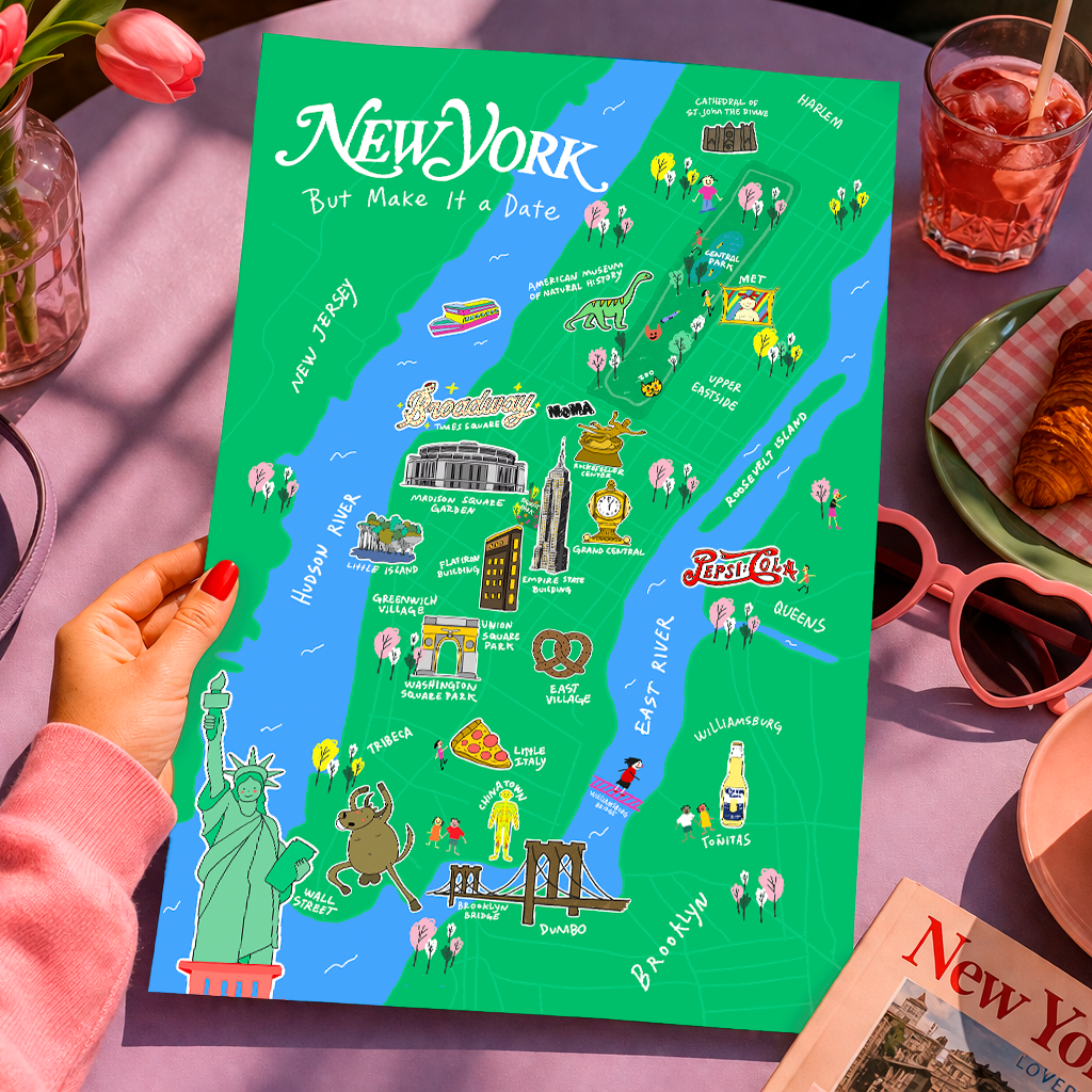 New York, But Make It a Date — Illustrated Art Print