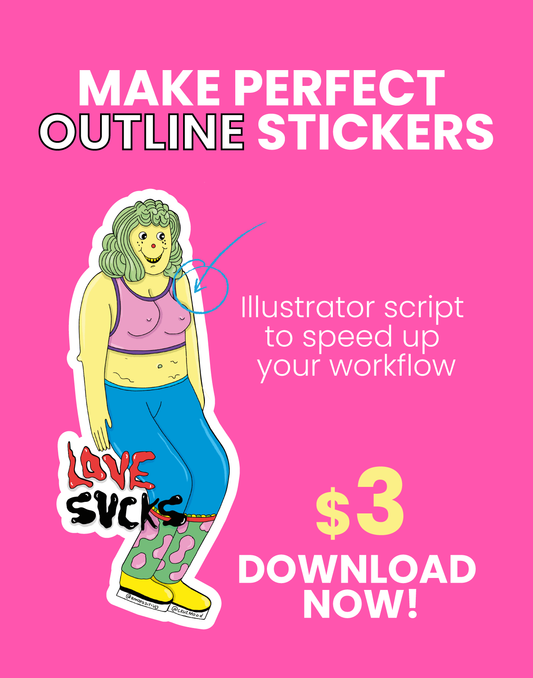 Illustrator Script | Outline Stickers Tool